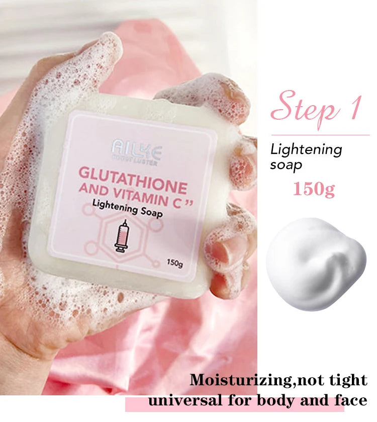 AILKE Glutathione and Vitamin C Kit for Whitening and Moisturizing