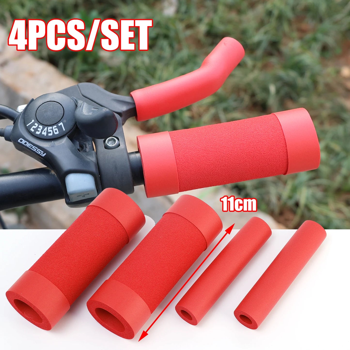Motorcycle Handlebar Grips Universal Four-Piece Set