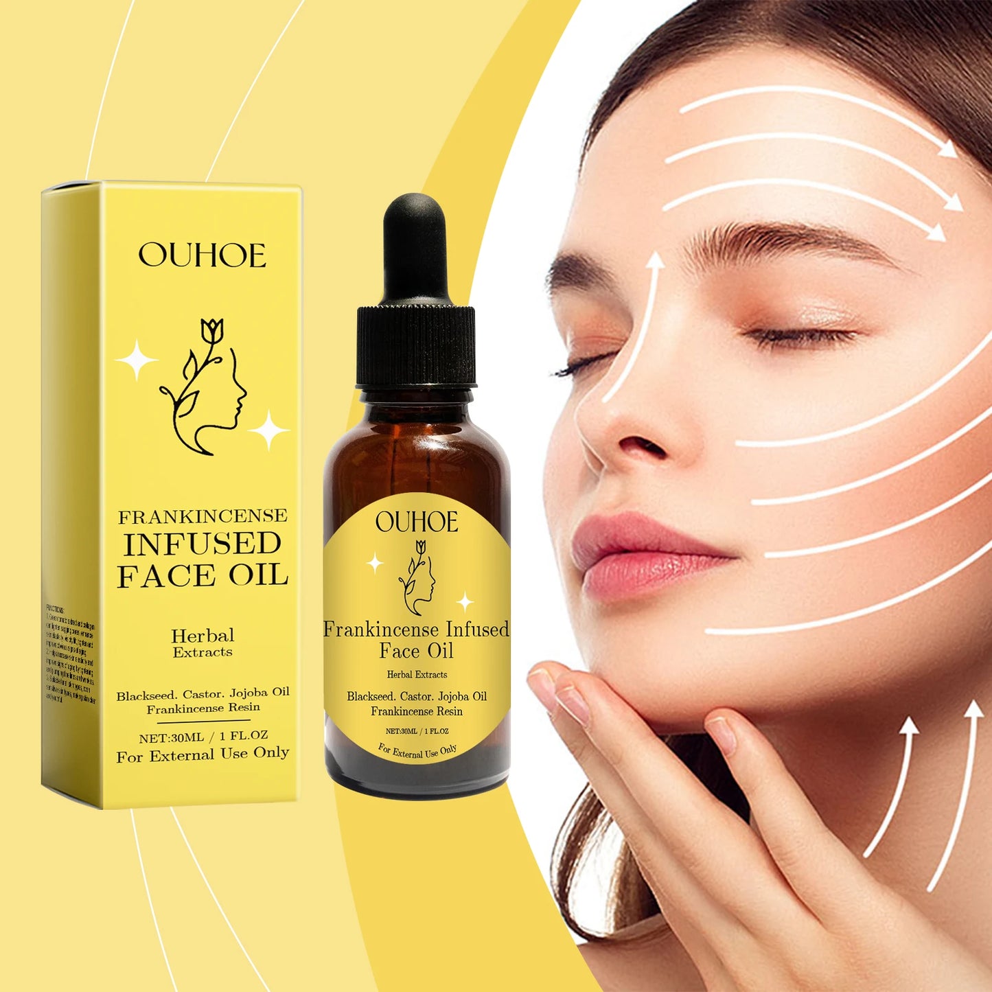 Ouhoe Frankincense Face Oil for Firmness Elasticity Brightening