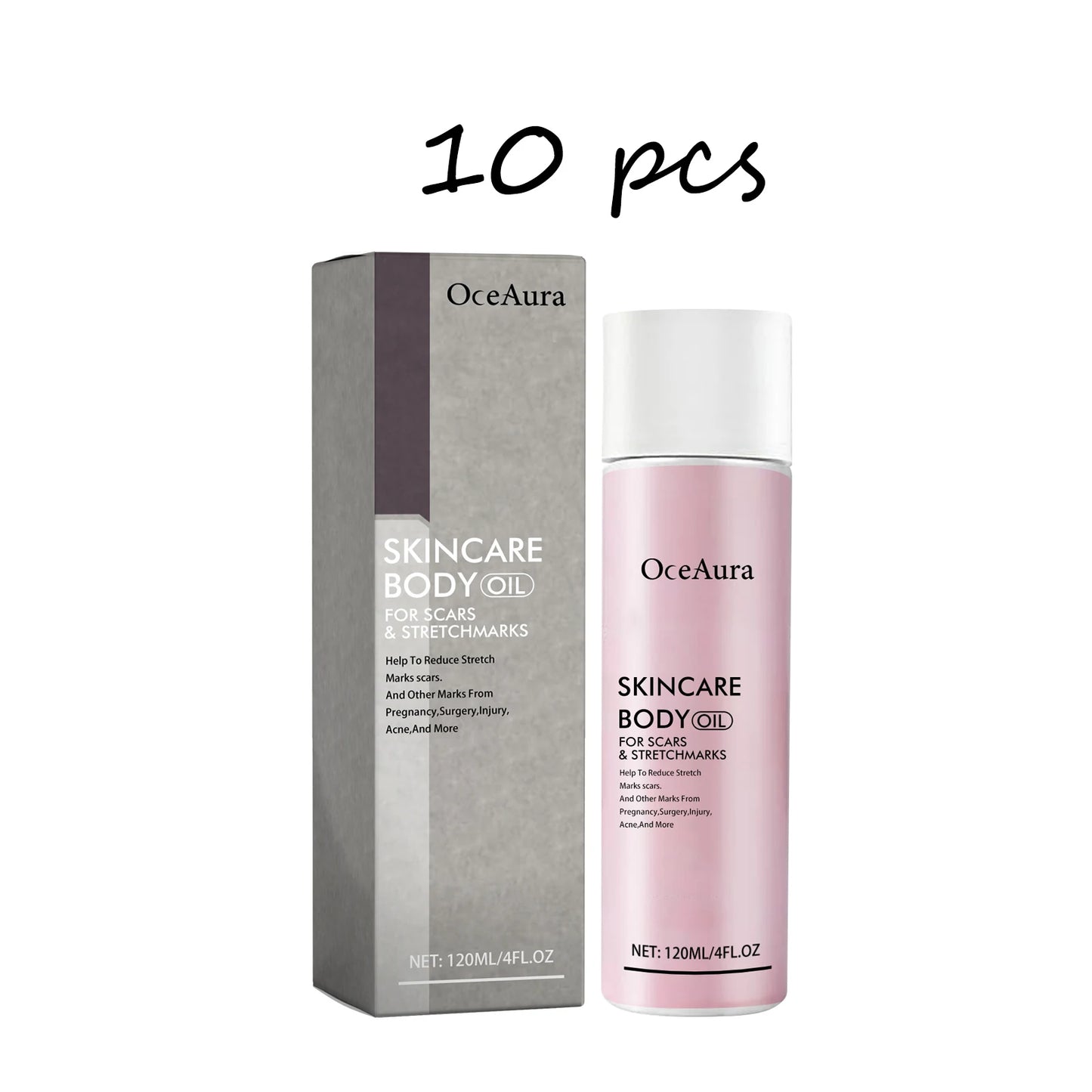 OceAura Non Greasy Body Skin Care Oil For Scars Wrinkles