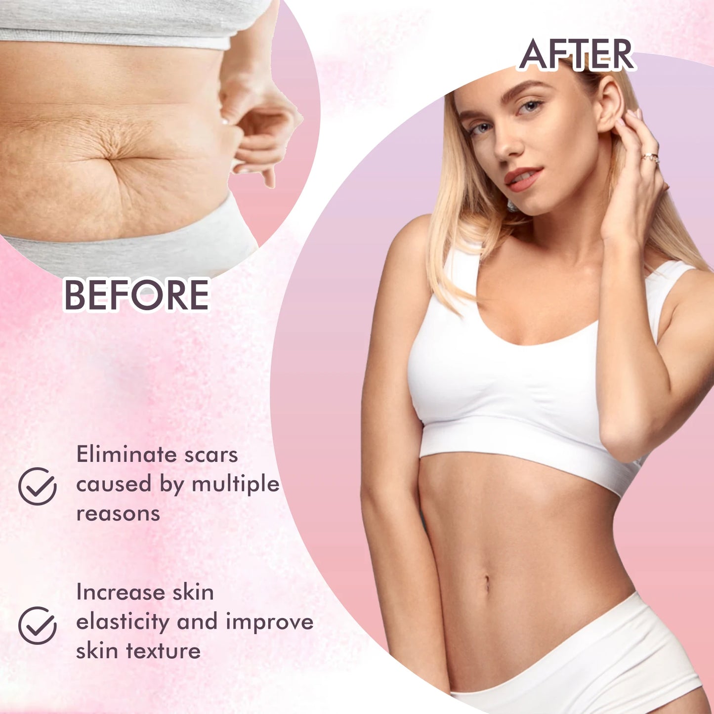 OceAura Non Greasy Body Skin Care Oil For Scars Wrinkles