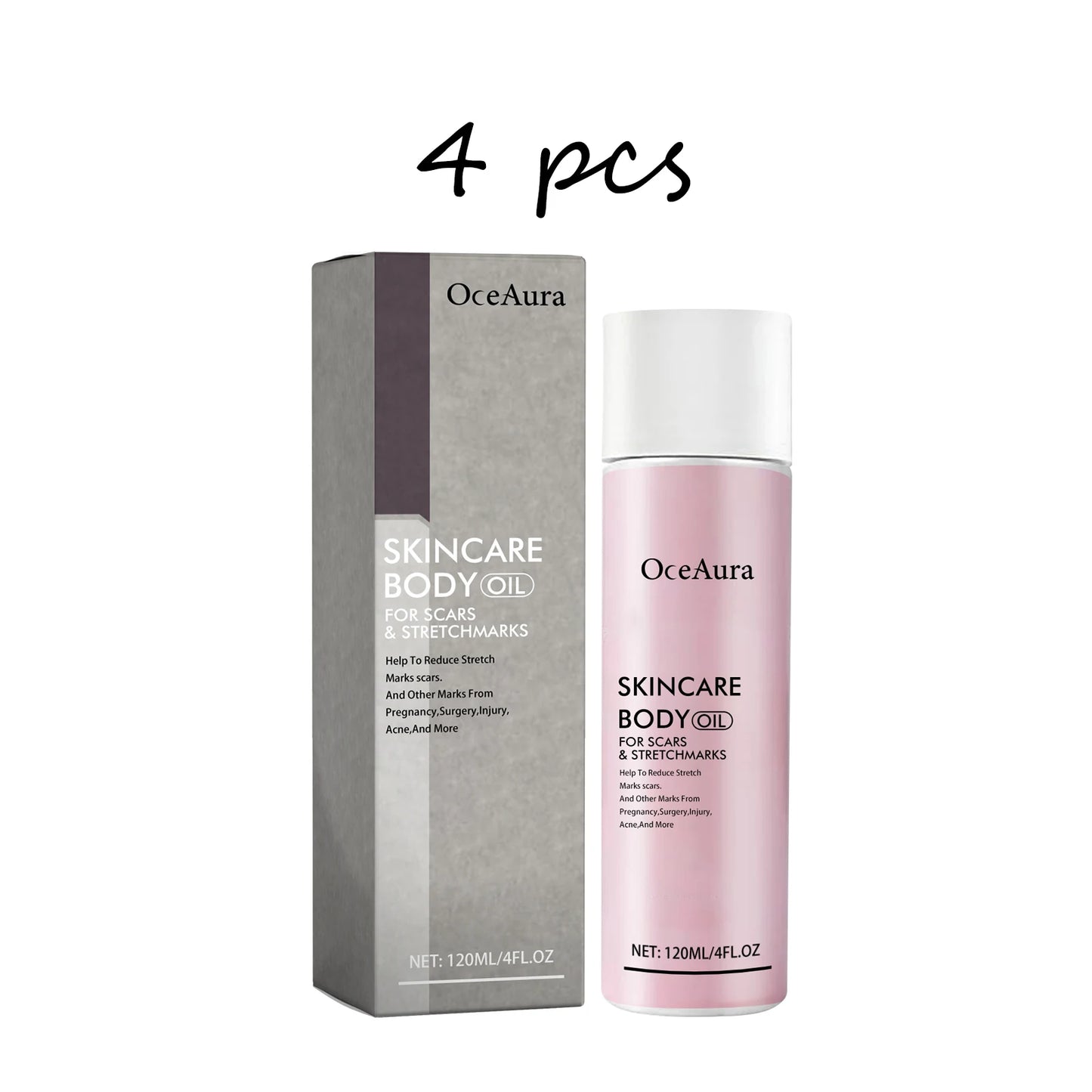 OceAura Non Greasy Body Skin Care Oil For Scars Wrinkles