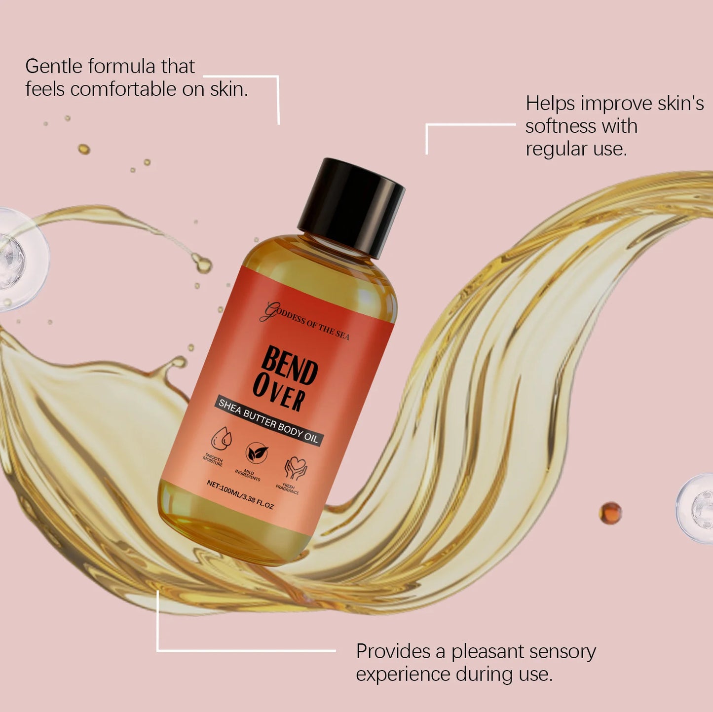 Shea Butter Body Oil Deep Moisturizing Nourishing For All Skin