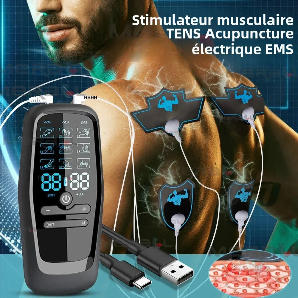 MOKARLE Electric Muscle Therapy Stimulator EMS TENS Acupuncture Massager