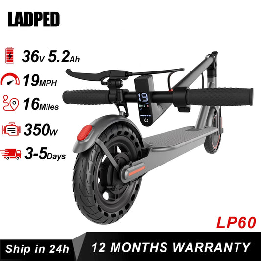 LADPED LP60 Electric Scooter 350W 19 MPH Folding Commuter