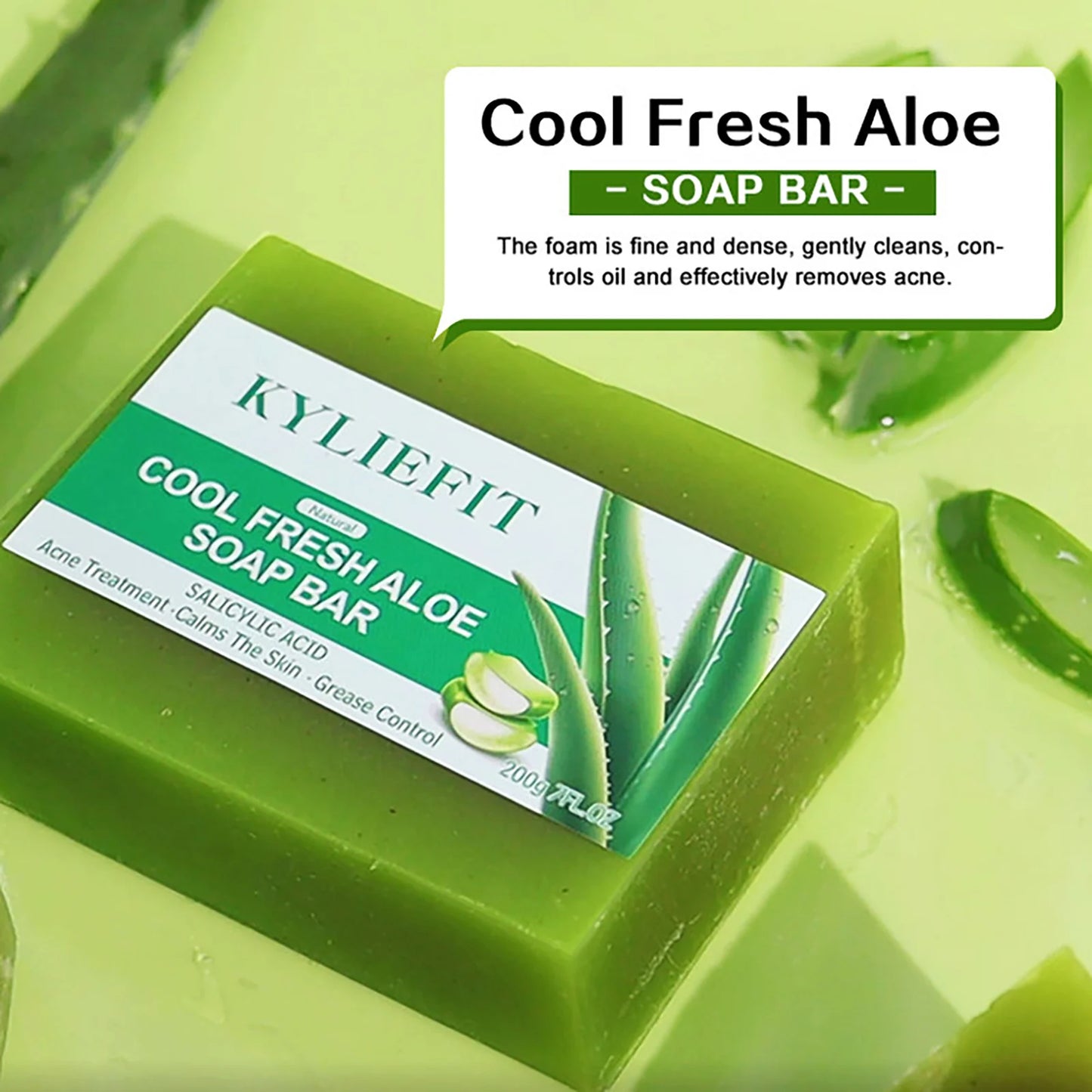 AILKE Aloe Vera Soap All Skin Types Brightening Acne