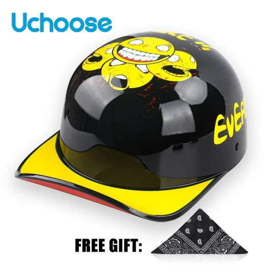 UCHOOSE Open Face Motorcycle Helmet Unisex