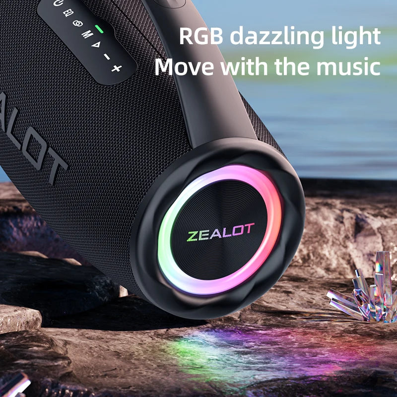 Zealot S97 80W Bluetooth Speaker RGB Lights Waterproof Wireless