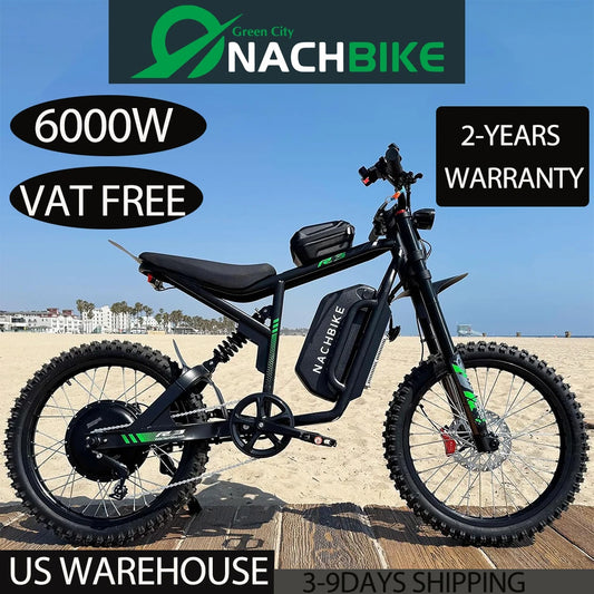 R3 6000W 60V 25Ah Electric Dirt Bike With Full Suspension