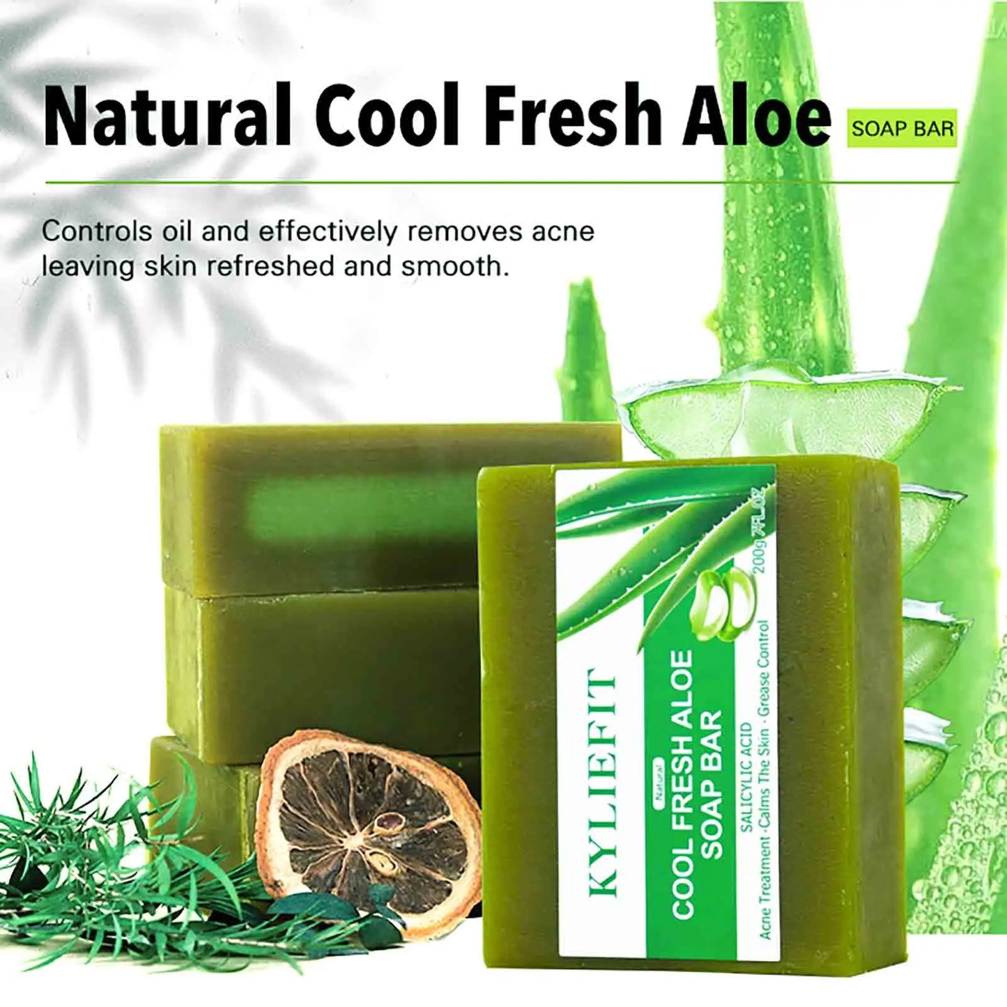 AILKE Aloe Vera Soap All Skin Types Brightening Acne