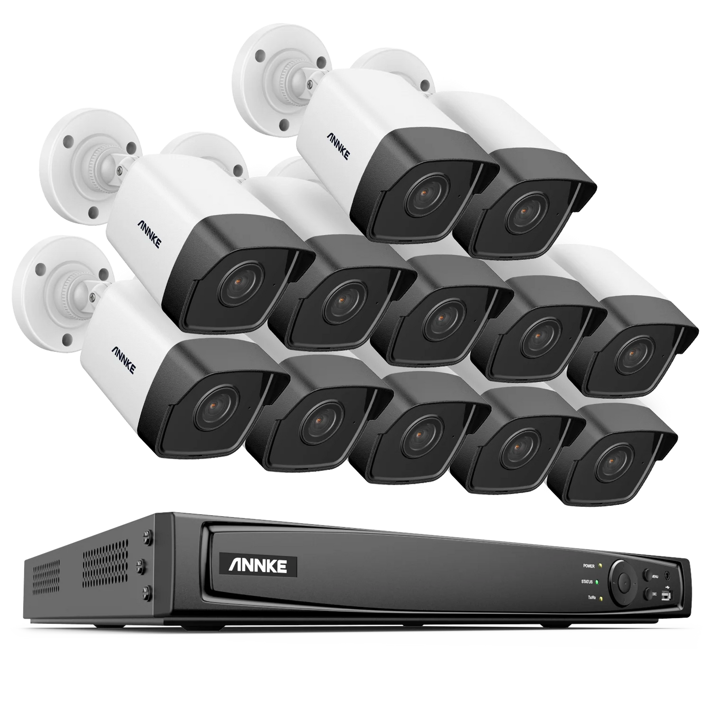 ANNKE 16CH 5MP POE NVR Kit Security Camera System Outdoor