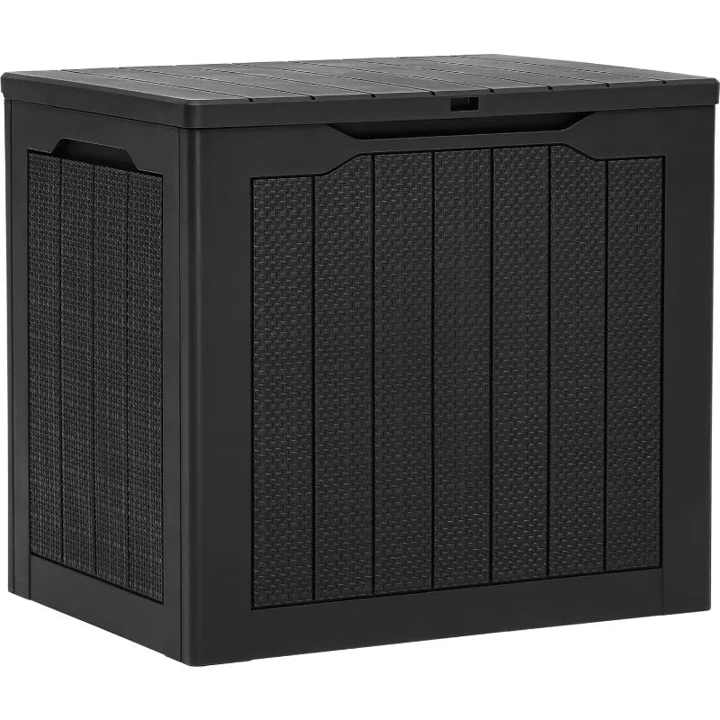 Outdoor Resin Rattan Style Deck Box Lockable Storage Container