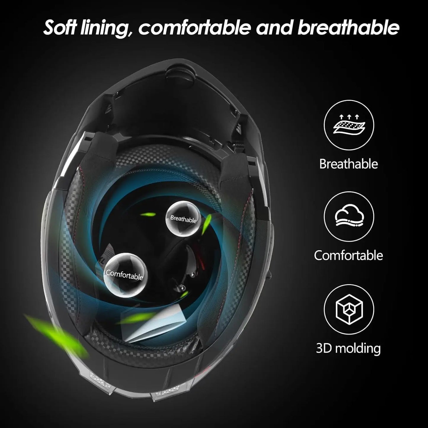 DOT Certified Full Face Modular Lightweight Motorcycle Helmet