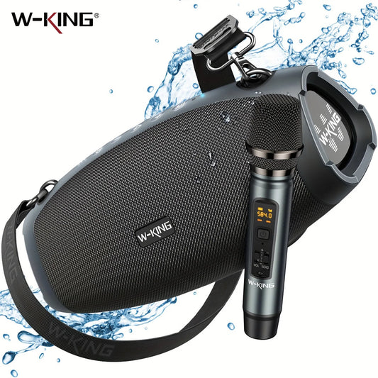 W-King Portable Bluetooth Speaker With Wireless Microphone