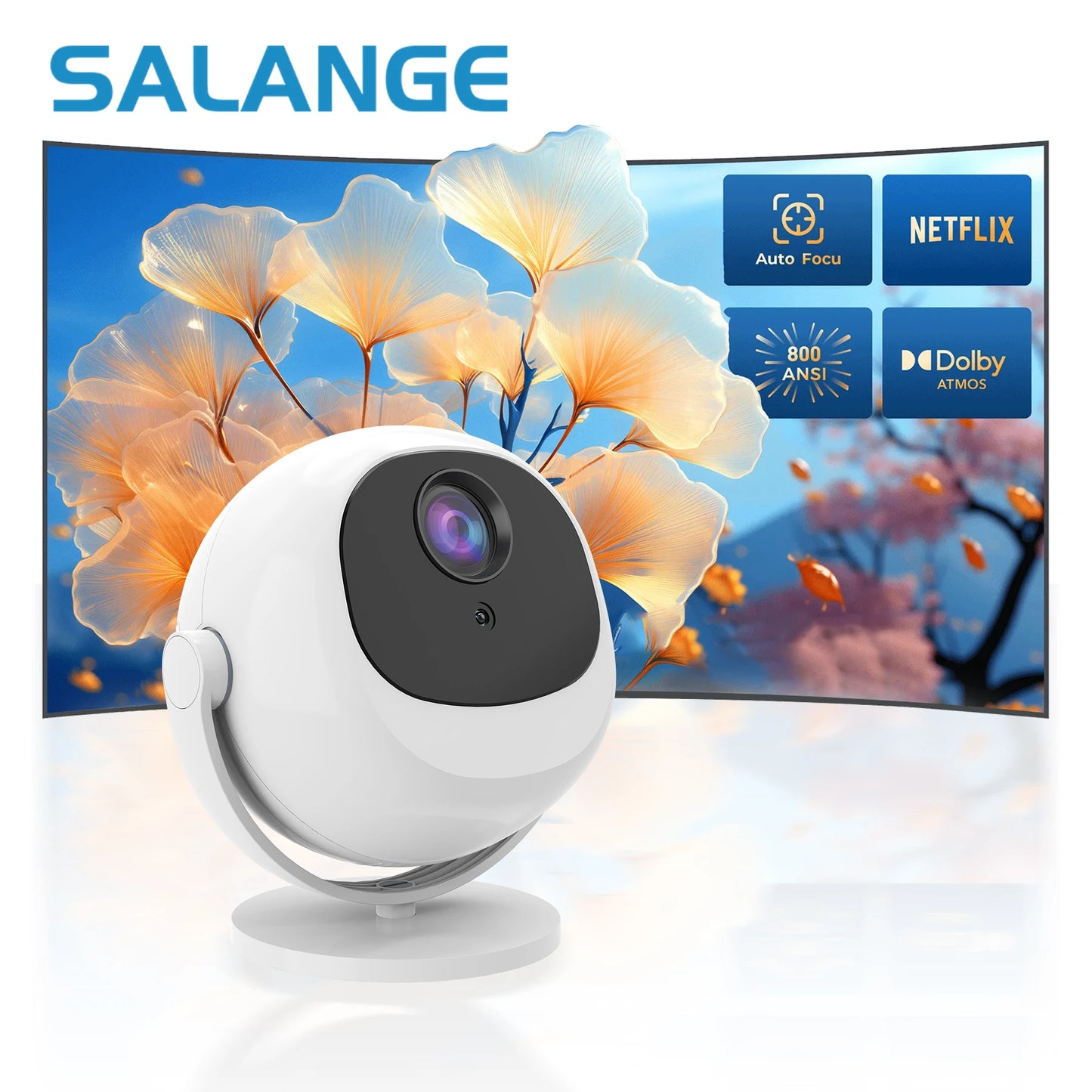 Salange P360 Portable Projector Android 11 Bluetooth 4.2 WiFi 6