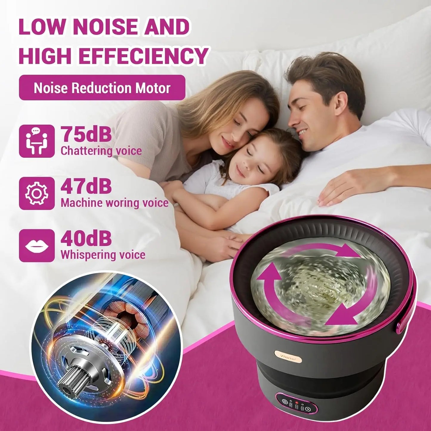 Acekool Portable Foldable Mini Washing Machine With Spin Basket