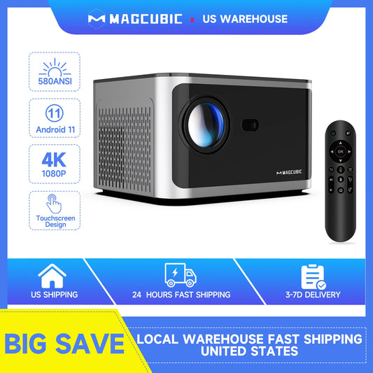 Magcubic HY350 4K Android Projector With WiFi 6 And Bluetooth