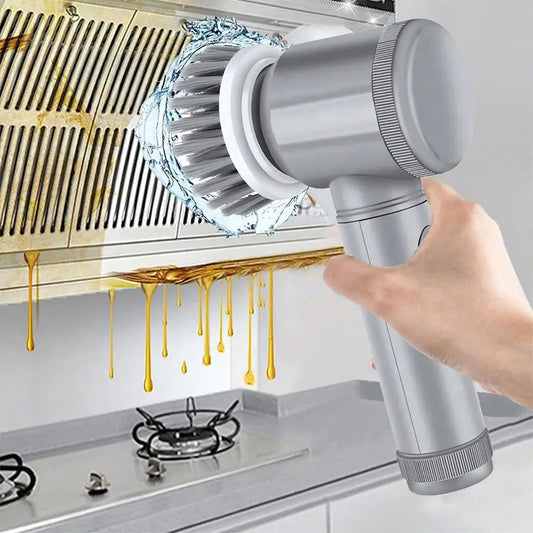 XMSJ Cordless Shower Spin Scrubber With 6 Replaceable Heads