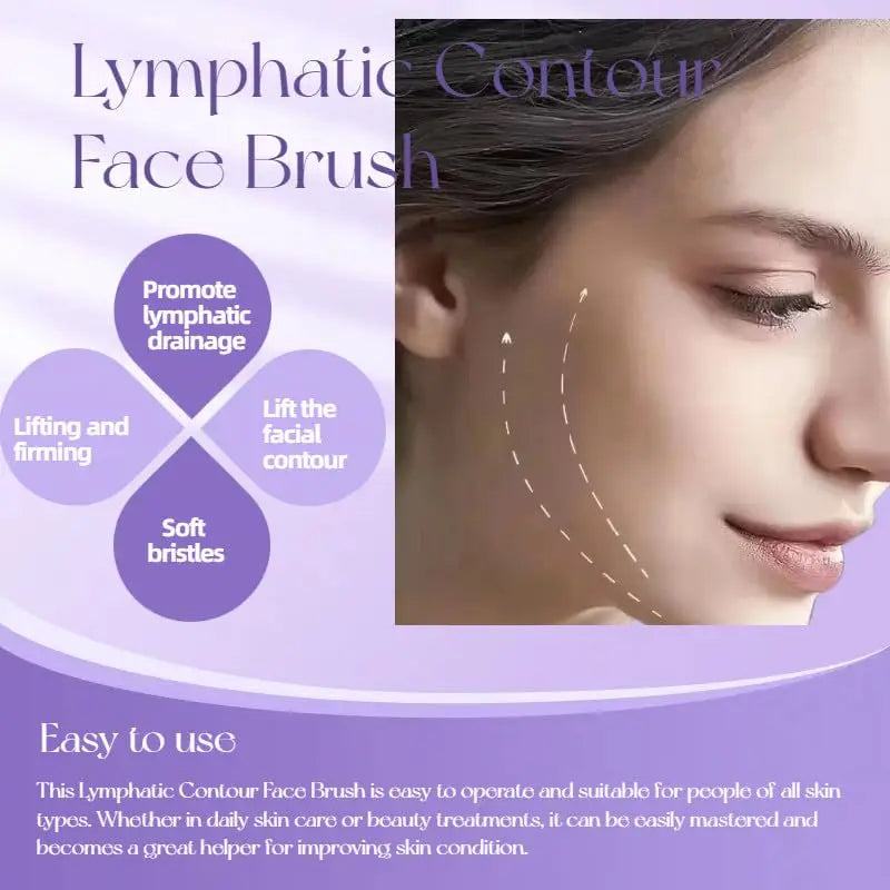 Lymphatic Contour Face Brush for Sculpting and Detox Glow