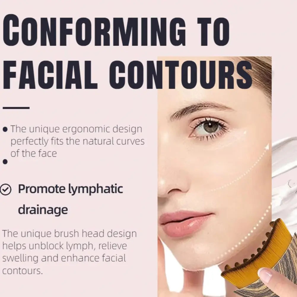 Lymphatic Contour Face Brush for Sculpting and Detox Glow