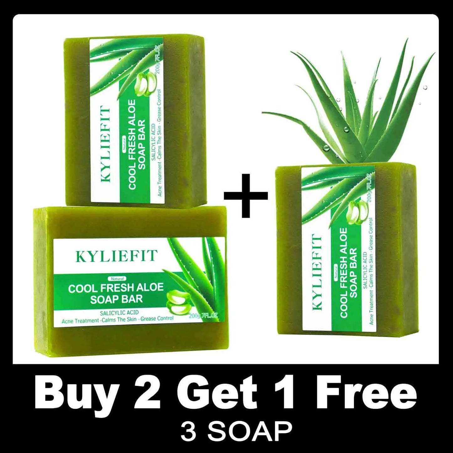 AILKE Aloe Vera Soap All Skin Types Brightening Acne
