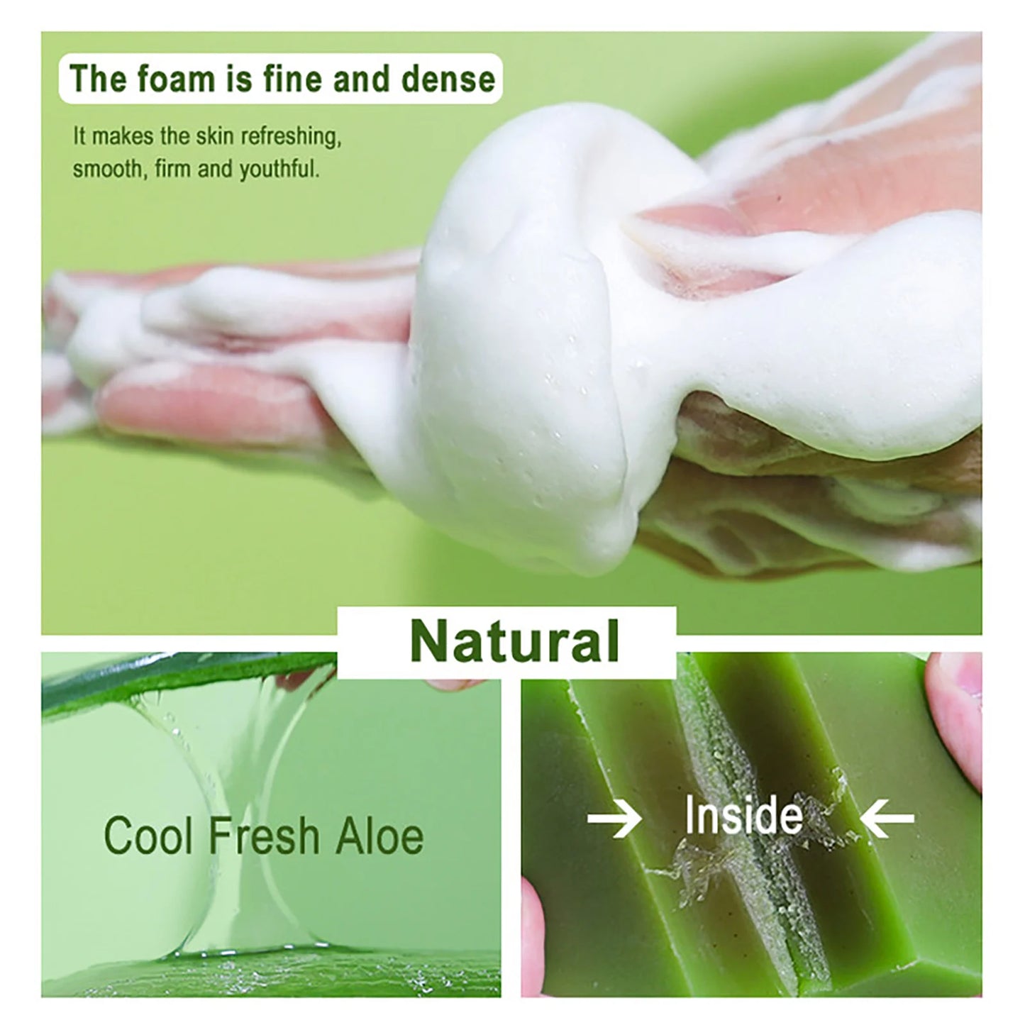 AILKE Aloe Vera Soap All Skin Types Brightening Acne