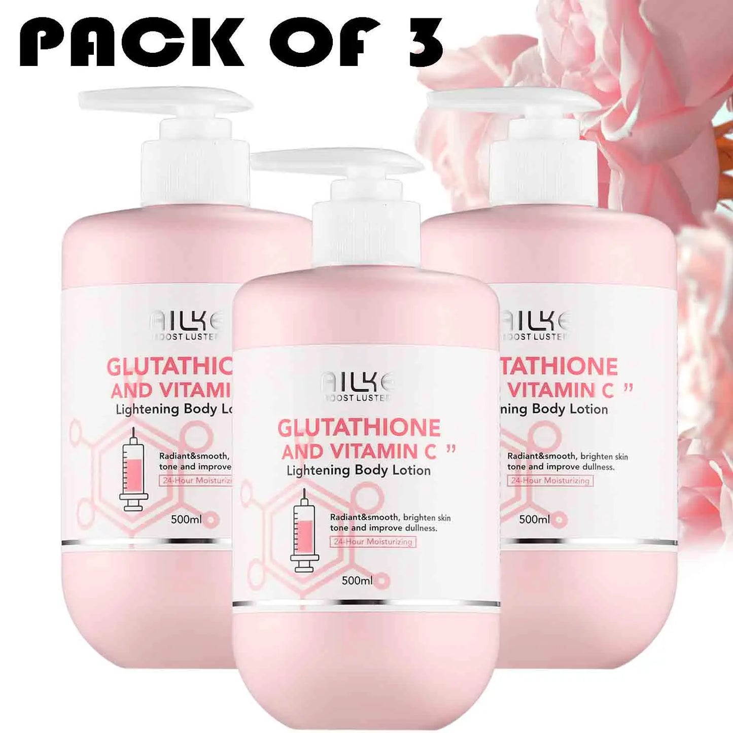 AILKE Glutathione and Vitamin C Kit for Whitening and Moisturizing