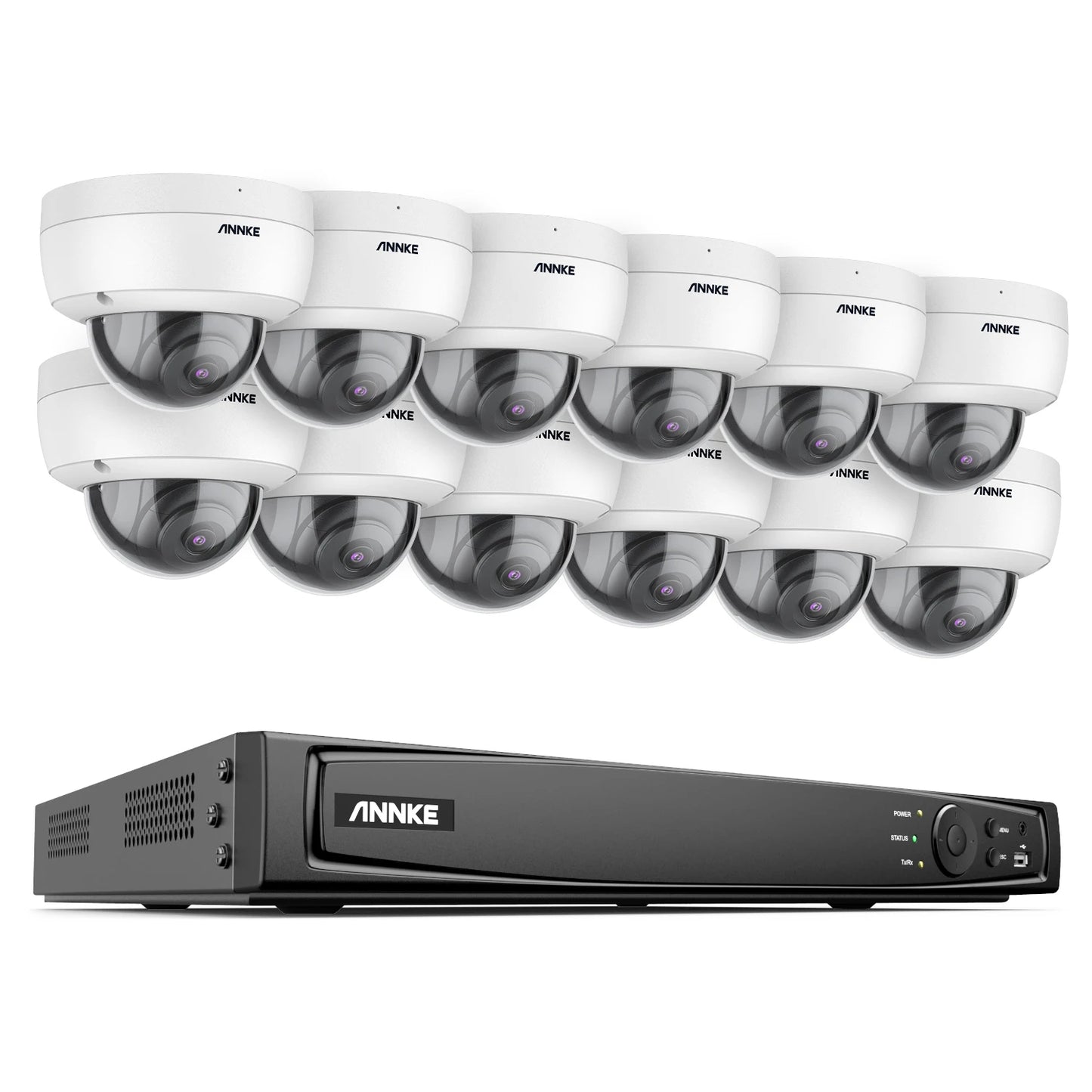 ANNKE 16CH 5MP POE NVR Kit Security Camera System Outdoor